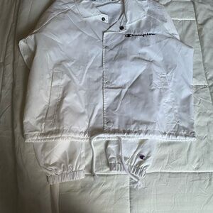 Champion White Windbreaker Jacket